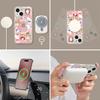Pulsera de Gato Linda Adecuada para Carcasa de Teléfono Móvil Apple 16Promax 13 Soporte Magnético Basculante 15 Transparente 14 Mujeres