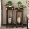 Sala de estar Andar de pé Flor rack Familiar Flower Pot Bracket Não sólido Ornamentos de madeira rack Novo estilo chinês Flower Table Plant Rack