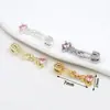 Colar com pingente de sino lanterna de zircônia 14K banhado a ouro, cor duradoura, material de acessório para contas, peças para joias DIY D178