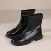 Botas Delgadas 2026 Botas Estilo Martin para Mujer, Botas de Nuevo Estilo Británico con Suelas de Plataforma, Versátiles para Primavera, Verano y Otoño, con Forro Polar Añadido, Botas de Moda