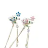 Pasador de Mariposa de Cristal para Mujer, Pasador de Alto Nivel Estilo Chino Nuevo, Tocado de Estilo Antiguo, Pasador con Borla de Perla