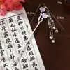 Novo Estilo Chinês Grampo de Cabelo Liga Eletroforese Borla Passo Acessórios de Cabelo Estilo Nacional Hanfu Saia de Rosto de Cavalo Acessórios de Grampo Longo