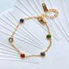 Pulsera de Acero Colorida Nueva 2022 Pulsera para Mujer Pulsera de Cadena Fina Joyería Regalo Sentido del Diseño Nicho Accesorios
