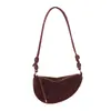 Bolso cruzado de gamuza súper popular de nicho para mujer, nuevo modelo 2026, bolso cruzado para el día a día, bolso de hombro, bolso de axila tipo dumpling