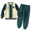 Uniforme Escolar para Alunos do Ensino Fundamental Conjunto Primavera e Outono Roupas de Classe Infantil de Duas Peças Esportes Puro Algodão Jardim de Infância Jardim Roupas Primavera e Outono