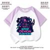 Kpop Hunter Camiseta de Manga Corta para Niñas Verano Top Holgado para Niños Mayores Camiseta Estampada Tendencia Manga Media para Niños