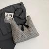 Bolso Grande de Punto de Onda Casual para Mujer 2024 Otoño Nueva Llegada Bolso de Hombro Debajo del Brazo para Mujer Bolso Tote Dulce Portátil de Moda