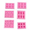 Mini Molde de Silicone para Bolo Desenho Animado Doce Chocolate Molde para Assar Argila Epóxi de Grau Alimentício Molde para Vela