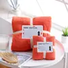 Porta-Cartões Quadrado de Fleece Coral Personalizado Toalha Absorvente Lembrancinha de Festa Loja de Casamento Lembrança de Casamento Celebração de Empresa Presente Criativo