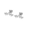 Set de Aretes de Lujo Populares Transfronterizos Europeos y Americanos, Cobre Chapado en Oro Real Incrustado con Circonita, Aretes de Lujo Ligero y de Gama Alta