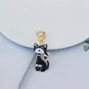 Explosiones Transfronterizas Aleación de Cara Brillante Colgante de Zorro Gato Llavero Colgante para Bolsa Colgante de Memoria USB Llavero para Dama