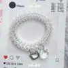 Fio de Telefone Transparente Clear Sense Pingente Doce KT Anel de Cabelo Simples Traceless Hair Rope Fresco Versátil Alta Elasticidade