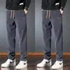 Transfronteiriço Outono/Inverno 2026 Calças Extra Longas para Homens Altos Estilo Casual Americano Veludo Cotelê Espesso Solto Reto com Forro de Lã para Homens