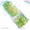 Amazon quente misturado lantejoulas verde rosa glitter unha beleza lantejoulas joias diamante esmalte cola glitter pó