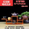 Estante antiguo de madera maciza al por mayor estilo Ming simple Pabellón Duobao estante para juego de té con tetera pequeña de arcilla púrpura adornos simples chinos