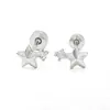 Pendientes cruzados transfronterizos europeos y americanos más vendidos de latón chapado en oro real, mini estrella de mar, mariposa, perla sintética para mujer, estilo de nicho de lujo ligero