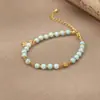 Joyería al por mayor: lapis lázuli natural, pulseras de perlas de lujo ligero de nicho, accesorios versátiles para niñas, joyería simple de alta gama