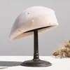 Sombrero Nuevo Estilo 2026 para Mujer, Boina de Lana Otoño e Invierno, Sombrero Pequeño Retro Británico, Elegante y con Estilo, Azafata al por Mayor