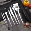 Pala para Barbacoa al Aire Libre Cocinar Pala para Bistec Crudo Frito Asado Acero Inoxidable Utensilio para Cocinar Pizza Mano para Raspar Tortitas Pala para Puesto de Tortitas Herramienta