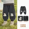 Calça de Fleece Kaka Panda para Meninos Calça de Moletom de Inverno Infantil Roupas de Inverno para Meninas Calça Longa Quente para Bebê Calça Infantil