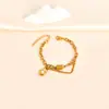 Pulsera de Cadena Cubana de Acero Inoxidable Estilo Nuevo Europeo y Americano Transfronterizo, Corazón Prensado al Aceite, Corte a Mano, Prevalecerá el Producto Real