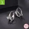 Pendientes Doble Capa Originales de Moissanita Brillante Yinziyun, Pendientes de Moissanita Deslumbrantes Estilo Commuter a la Moda Plata S925