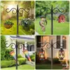 Gancho de Pastor Alimentador de Pássaros para Exterior Lanterna de Plantação de Jardim Suporte para Pendurar Decoração de Quintal Cesta Suspensa de Casamento Suporte de Flores Inserido em Ferro Forjado