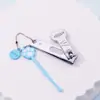 Diseño de Cadena Cortauñas Portátil para Gato Pescado Set Manicura Limpieza de Oídos Herramienta de Limpieza Multipropósito
