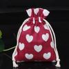 Bolsa de arpillera con bolsillo para artemisa, bolsa vacía, bolsa con cordón, embalaje de regalo impreso, 9 x 12, portátil
