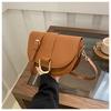 2024 Cor Sólida Casual Primavera Nova Moda Moda Estilo Ocidental Casual Este Ano Popular Bolsa Feminina Transversal de Ombro Sela