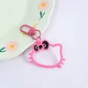 Llavero Colgante de Gato KT de Dibujos Animados Color Dopamina Adorno para Bolso Estuche de Auriculares Colgante Decorativo DIY Pequeños Regalos Venta al por Mayor