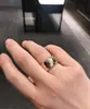 Xiao Xiang Coco Versión Alta Versión Estrecha Versión Ancha Anillo para el Dedo Chapado en Oro de 18 Quilates Rombo Anillo de Diamante Sin Perforar Pulsera Tallada en CNC