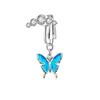 Amazon Nuevo Producto Transfronterizo Sin Perforación Colgante de Mariposa Goteo de Aceite Mariposa Adorno para el Ombligo Uña para el Ombligo Uña Falsa para el Ombligo Clip para el Ombligo