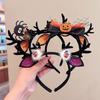 Diadema de Cuernos Negros de Hormiga de Halloween Diadema de Cuernos de Reno Diadema de Calabaza Maligna Diadema de Murciélago Fantasma Peculiar Accesorios para el Cabello