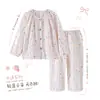 Pijama para niñas, estilos de primavera y otoño, algodón nube, manga larga, corte holgado, nueva colección de otoño, ropa de estar popular para niñas mayores