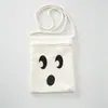 Bolsa de Doces Infantil para Halloween Fantasma Abóbora Festa Infantil Travessuras ou Gostosuras Bolsa Pequena Transversal com Zíper