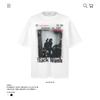 Camiseta masculina de manga curta estampada com personagem da marca hip-hop da moda americana, tamanho grande, solta, primavera e verão, nova camisa de manga curta para casal