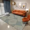Nueva Alfombra de Piso Sala de Estar Dormitorio Lujo Ligero Alta Calidad Simple Cobertura Total Sofá Alfombra de Piso Grande Mesa de Café Limpiable Alfombra de Mesita de Noche