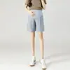 Pantalones de Cinco Puntos para Mujeres Embarazadas Verano Delgados Casuales Moda Traje Ropa Exterior Leggings Cintura Alta Abdominal Tendencia Pantalones Cortos para Mujeres Embarazadas