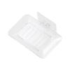 Yiyue Caja de Jabón de Cristal para Montar en la Pared sin Drenaje Estante Doble Capa Desmontable para Jabón Caja de Jabón Creativa con Drenaje Baño