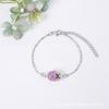 Nuevo pulsera de metal con base cruzada, flor de encaje de flor seca, flor real, mariposa, pulsera estrellada, regalo para amigas estudiantes