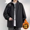 Jaqueta xadrez com gola para homens, primavera e outono 2026 nova marca da moda estilo Hong Kong casual solta workwear jaqueta de casal