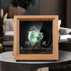 Caja de Almacenamiento para Relojes, Enrollador de Relojes, Caja de Regalo para Relojes, Caja con Motor de Enrollado Vertical, Posición para un Reloj, Enrollador de Relojes con Luz Azul, Reloj Mecánico