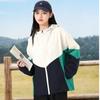 Chaqueta Vintage Charge Ropa Exterior Estilo Montaña Primavera con Capucha para Hombre y Mujer Estilo Americano Top Protector Solar Moderno Contraste de Color para Pareja