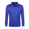 Polo de manga larga con solapa de cobre y amoníaco, casual, deportivo, para ejercicio, transpirable, cómodo, color sólido, combinable con todo, sencillo, cómodo, estampado