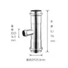Acero Inoxidable 304 Unión Horizontal de Tres Vías Conversión de Tres Vías Doble Compresión de Acero Inoxidable Reductor de Tres Vías