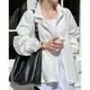 2025 Nuevo Otoño Nueva Camisa Coreana de Protección Solar y Aire Acondicionado Versátil Delgada Casual Holgada Chaqueta Chaqueta Cortavientos de Manga Larga para Mujer