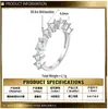 Anillo Cerrado de Plata de Ley S925 Incrustado con Circonita Simple Lujo Ligero Gama Alta Versátil para Viajes Anillo Marquise Accesorios al por Mayor