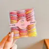 Coloridos pasadores de pelo de pulgar estilo coreano para niños y niñas, lindas diademas, dulces cordones para el pelo de niños, gomas elásticas de alta elasticidad, accesorios para el pelo