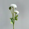 Flores Artificiales con 3 Cabezas, Peonías Estilo Europeo, Botón de Oro, Flores para Decoración de Bodas, Arreglo Floral para Jarrón de Mesa, Exportación